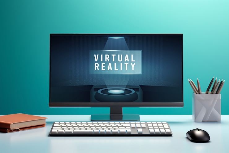 Gratis Foto moderne monitor op elegante tafel