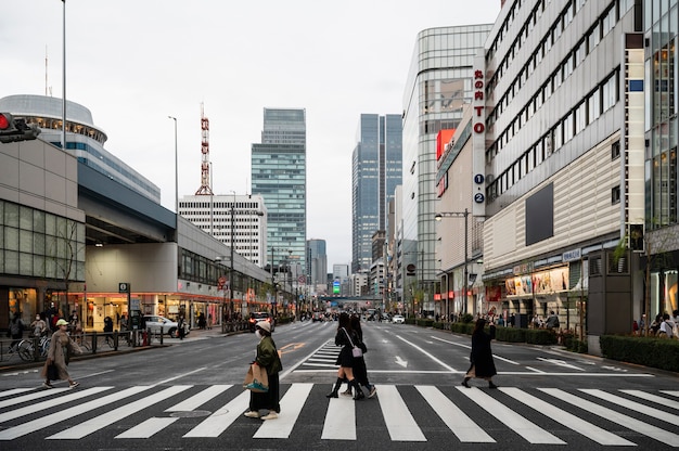 Moderne tokyo straat achtergrond