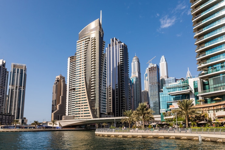 Gratis Foto modetn stad van het luxe centrum van dubai, verenigde arabische emiraten