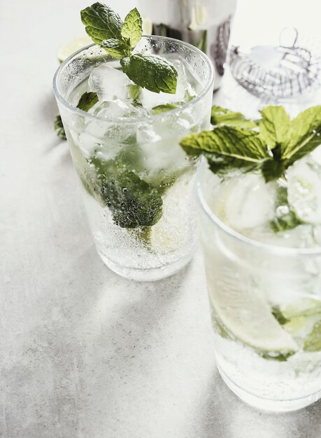 Mojito met ingrediënten