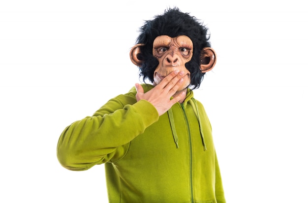 Monkey man doet verrassingsgebaar