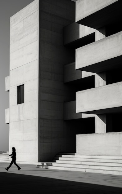 Monochromatisch stedelijk minimaal landschap