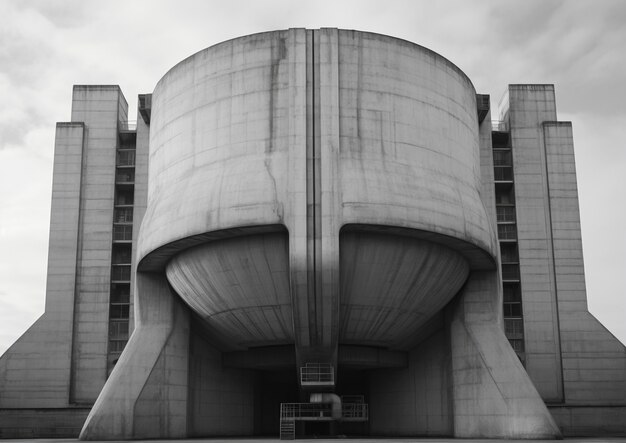 Monochromatisch stedelijk minimaal landschap