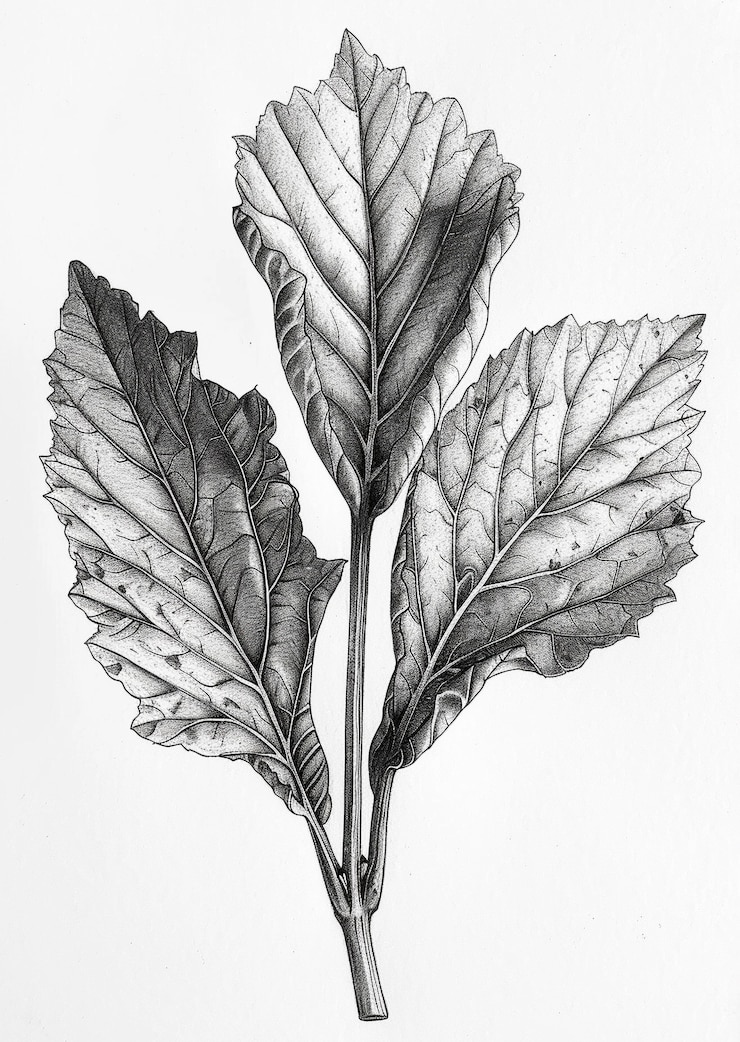 Gratis Foto monochrome vintage blad in lijn kunst stijl