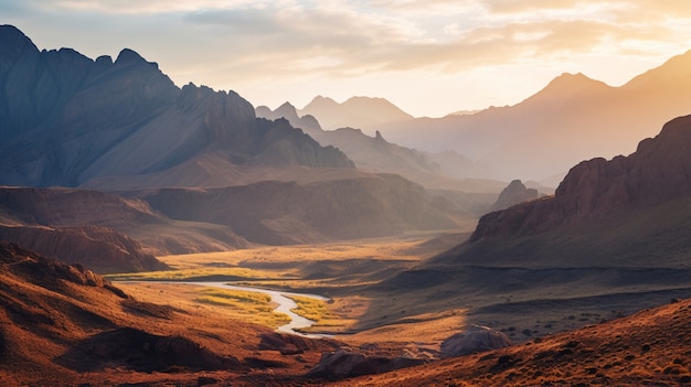 Gratis foto mooi berglandschap