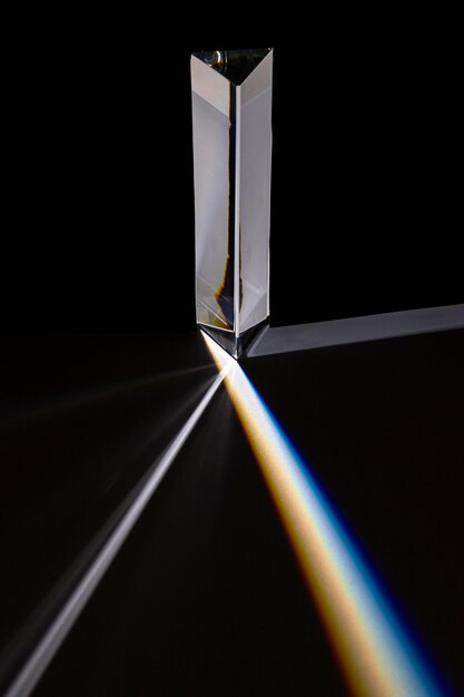 Mooi concept met prisma lichte afbuiging