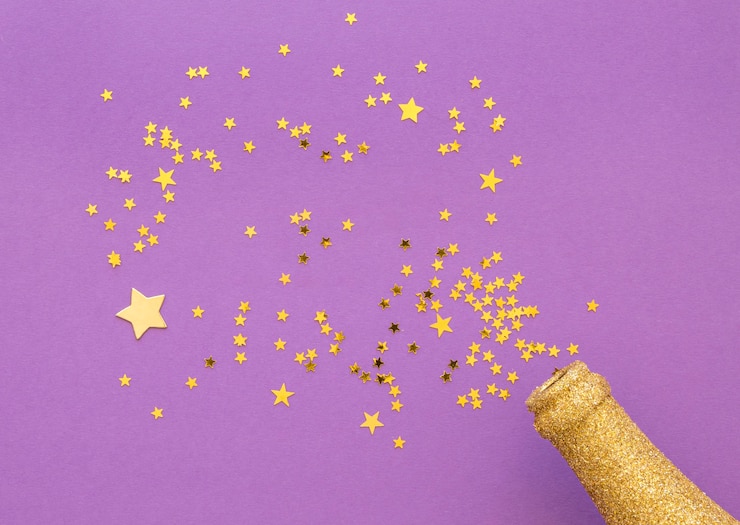 Gratis Foto mooi en glitterachtig nieuwjaarsconcept