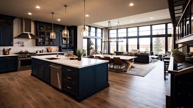 Mooi interieur van de keuken.