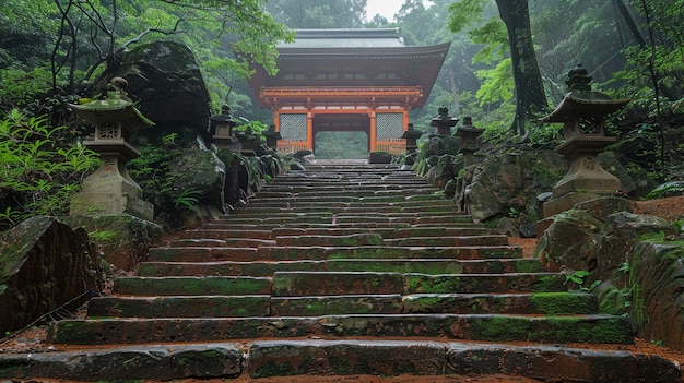 Gratis foto mooi japans boslandschap.