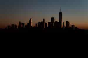 Gratis foto mooi schot van een stedelijke stad bij zonsondergang