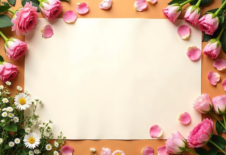 Gratis Foto mooi voorjaars bloemenframe.