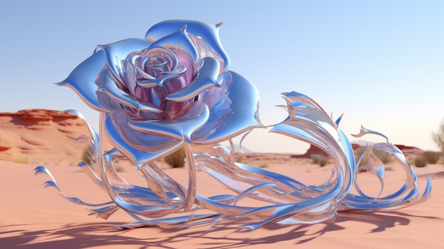 Gratis foto mooie 3d roos bloem