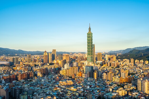 Mooie architectuur die de stad van Taipeh bouwen