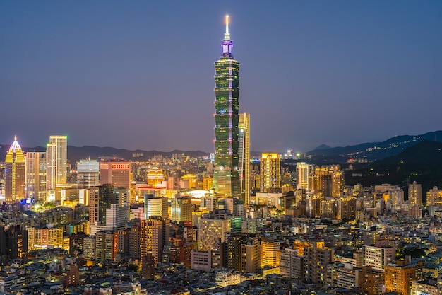 Mooie architectuur die de stad van Taipeh bouwen