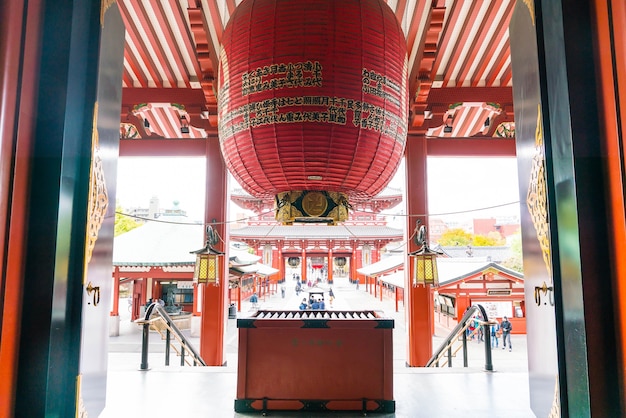 Mooie architectuur in Sensoji Tempel in Asakusa gebied in Japan