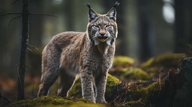 Gratis foto mooie bobcat in de natuur