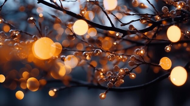 Gratis foto mooie close-up van een kerstboom