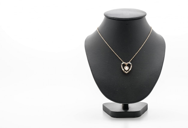 Mooie en luxe ketting op sieraden staande hals