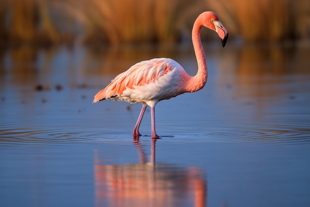 Gratis foto mooie flamingo in meer