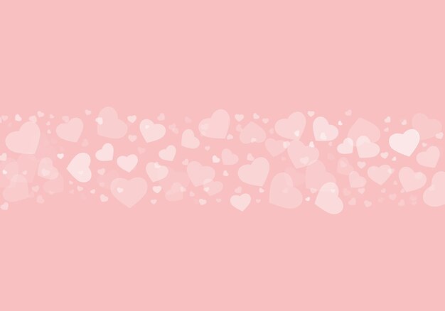 Mooie illustratie van witte harten op een roze achtergrond-perfect behang of achtergrond