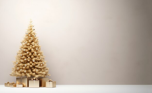 Mooie kerstboom in studio