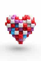 Gratis foto mooie kleurrijke hartvorm