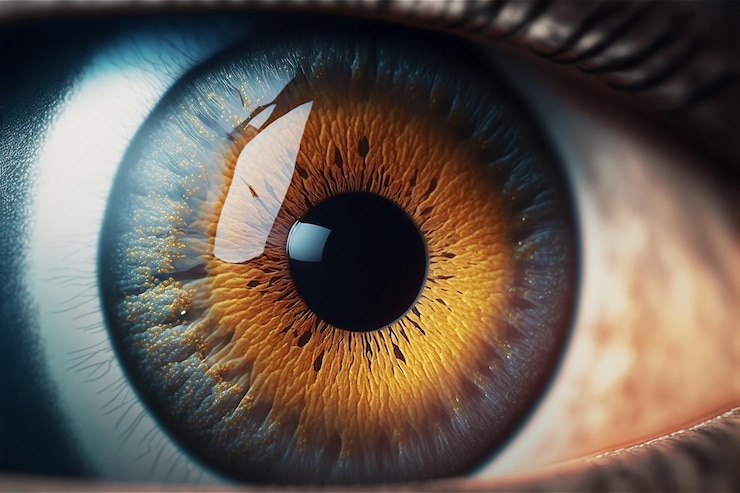 Gratis Foto mooie menselijke macro oog close-up zoom met oogbol en iris