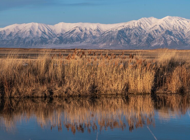 Gratis Foto mooie opname van great salt lake in utah