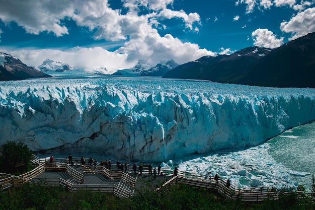 Mooie opname van Moreno-gletsjer Santa Cruz in Argentinië