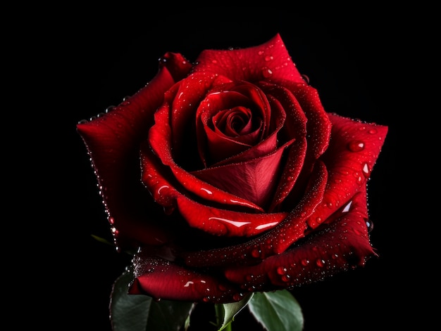 Gratis foto mooie roos met waterdruppels