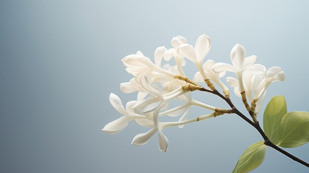 Mooie witte lila bloemen op een onscherpe achtergrond