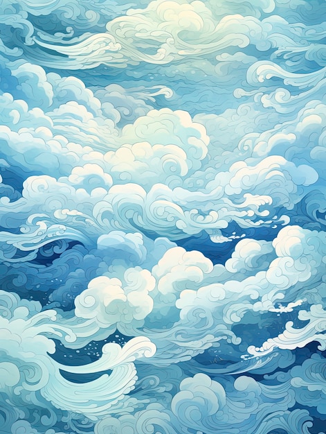 Mooie wolken digitale kunst