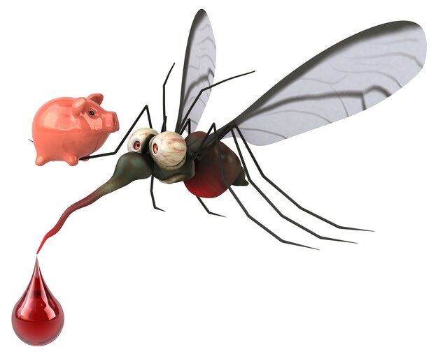 Mosquito - 3D illustratie