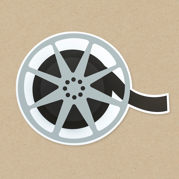 Movie reel icon geïsoleerd