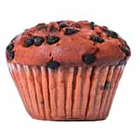 Gratis foto muffin chocolate chip geïsoleerd