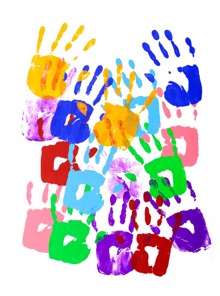 Gratis Foto multicolor handafdrukken
