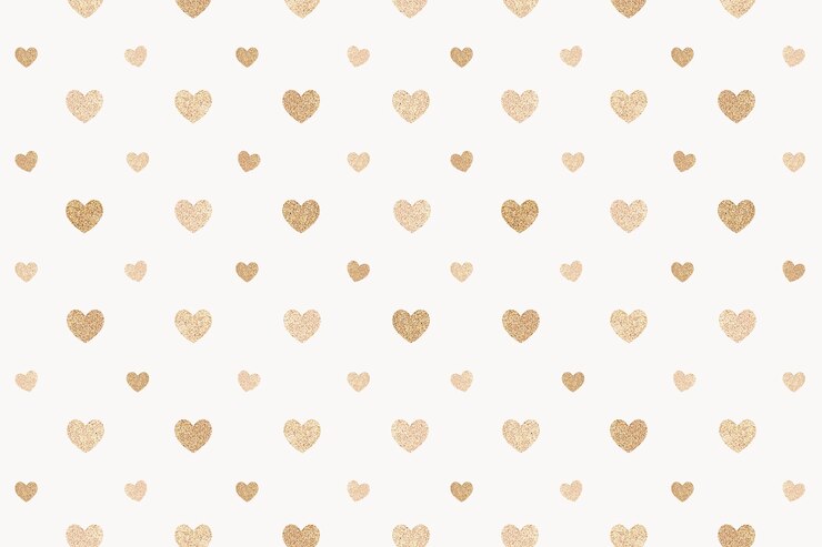 Gratis Foto naadloze glittery gouden harten gevormd
