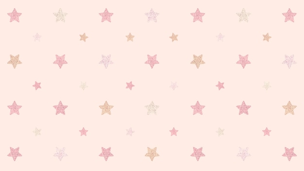 Naadloze glittery roze sterren achtergrondontwerp resource