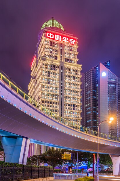 nacht uitzicht op de stad