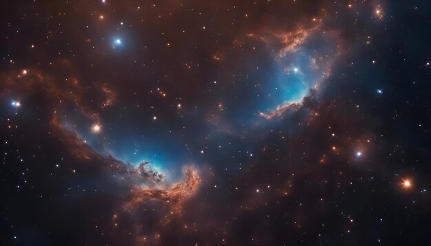 Nachthemel met sterren en nevel Elementen van deze afbeelding geleverd door NASA