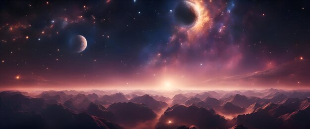 Nachthemel met sterren en wolken Elementen van deze afbeelding geleverd door NASA