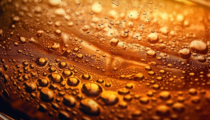 Gratis Foto nat bierglas weerspiegelt de versheid van de natuur gegenereerd door ai