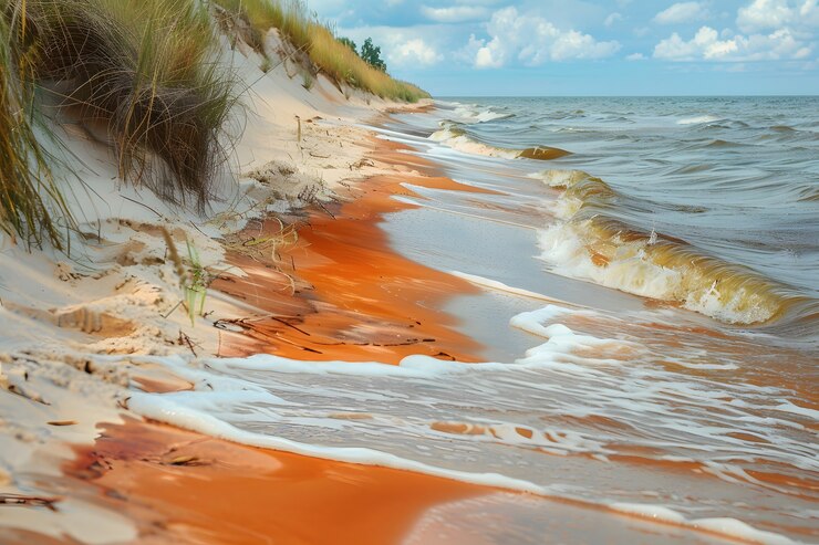 Gratis Foto natuurlandschap met een idyllisch uitzicht op het water