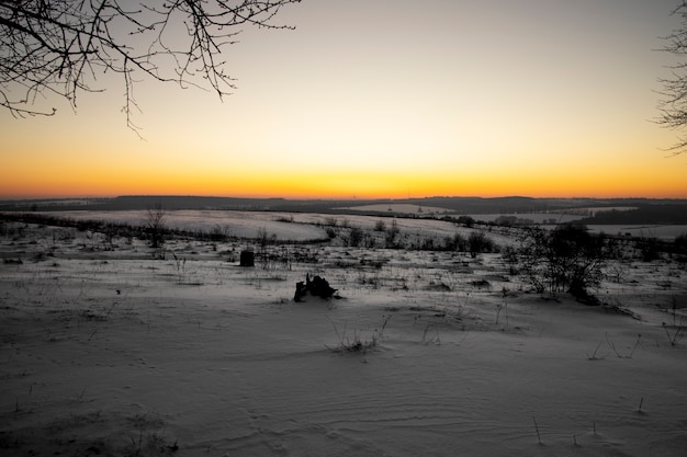 Natuurlijk mooi winterlandschap