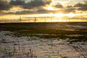 Gratis foto natuurlijk mooi winterlandschap