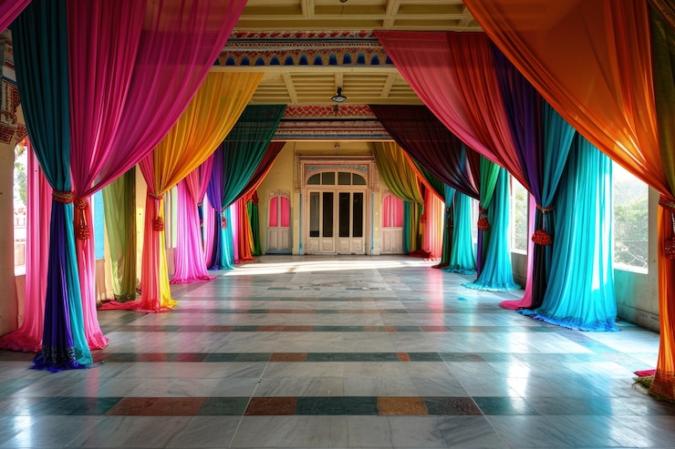 Gratis Foto navratri zeer gedetailleerde interieurdecoratie