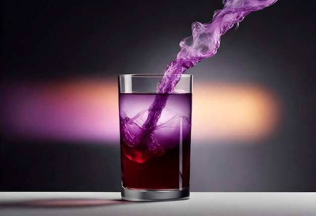 Gratis foto neofuturistische cocktail met rook.
