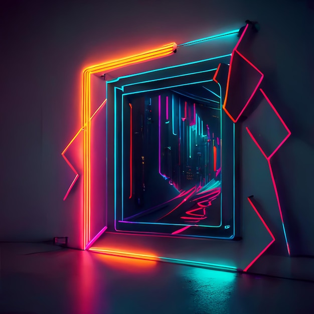 Neon abstract achtergrondontwerp