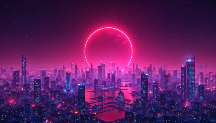 Gratis Foto neon achtergrond voor gaming