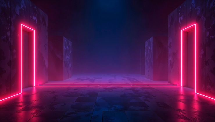 Gratis Foto neon achtergrond voor gaming